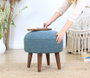 Atelier Del Sofa Puf de Terciopelo Azul